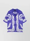 Etro Blue Floral-print Viscose Shirt