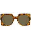Etro Bold Pegaso Square-frame Sunglasses In Brown