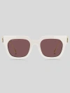 Etro Bold Pegaso Square-frame Sunglasses In White