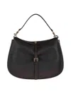 Etro Large Crossbody Bag In Tumbled Leather In Black