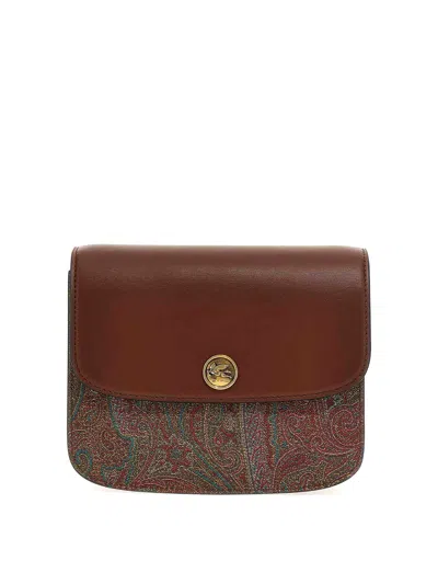 Etro Paisley Crossbody Bag In Brown