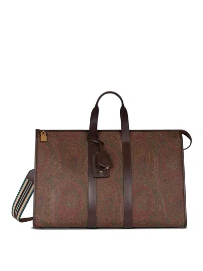 Etro Arnica Large Travel Bag In Brown
