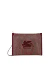 ETRO COATED CANVAS CLUTCH WITH PAISLEY MOTIF