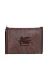 ETRO COATED CANVAS CLUTCH WITH PAILSEY MOTIF