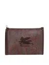 Etro Brown  Red Clutch Bags In Marrón