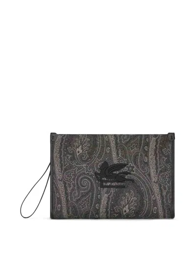 Etro Print Clutch In Multicolour