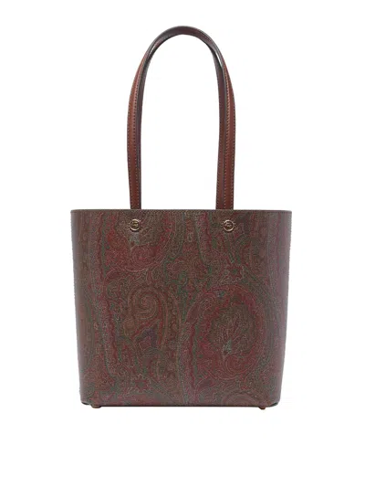Etro Medium Essential Shopping Bag In Brown