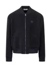Etro Wool Bomber Jacket In Blue