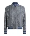 Etro Bomber Jacket With Floral And Medallion Motif In Blue