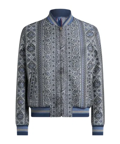 ETRO BOMBER JACKET WITH FLORAL AND MEDALLION MOTIF