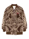Etro Bomber Jacket With Paisley Print In Brown