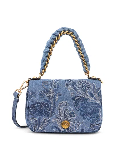 Etro Bond Floral-jacquard Mini Bag In Blue