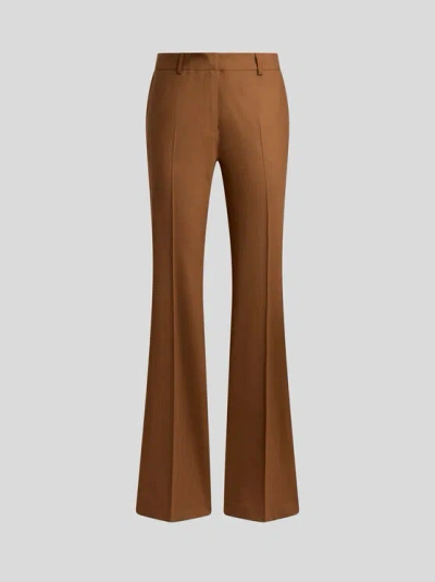 Etro , Bootcut Stretch Wool Trousers, Woman, Size 50