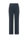 Etro Blue Bootcut Flat Front Pants In Blue