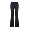 Etro Wool Bootcut Trousers Pinstripe Print In Blue