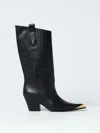 Etro Pointed Toe Mid Block Heel Boots In Schwarz
