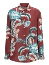 ETRO BORDEAUX AND LIGHT BLUE PATTERNED SHIRT