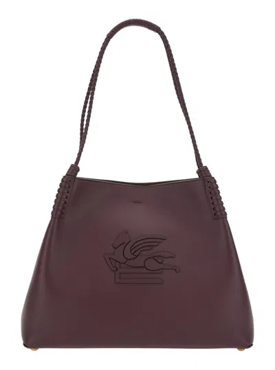 Etro Bordeaux Libra Medium Tote In Burgundy