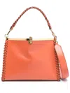 ETRO LARGE 'VELA' LEATHER BAG WITH THREADING