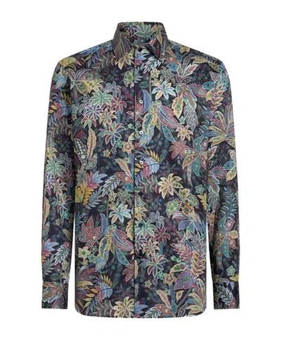 ETRO BOTANICAL-PRINT COTTON SHIRT