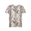 Etro Botanical Printed Crewneck T-shirt In Beige