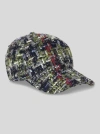 Etro Multicoloured Wool Blend Bouclé Baseball Hat In Multicolour