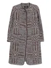 Etro Textured Fabric Long Sleeves Front Pockets In Neutral