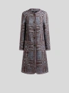 Etro Textured Fabric Long Sleeves Front Pockets In Neutral