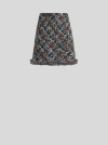 Etro , Bouclé Mini Skirt, Woman, Multicolour, Size 48 In Multicolour