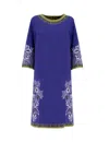 Etro Blue Multicolour Viscose Blend Dress In Blue