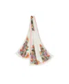 Etro Bouquet-print Fringed Scarf In White