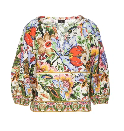 Etro Bouquet Shirt In Multicolour