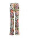 Etro Women's Printed Wide-leg Trousers | Size 44 | Wrea000699spd52 Color X0800 In Fdo Bianco
