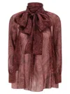 Etro Bow Blouse In Brown