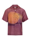 Etro Printed Short-sleeved Bowling Shirt In Pink