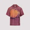 Etro Printed Short-sleeved Bowling Shirt In Print On Orange Base