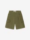 Etro Boys Cargo Shorts In Green