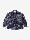 Etro Boys Jacquard Bird And Flower Jacket In Blue