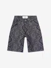Etro Patterned-jacquard Shorts In Blue
