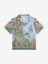 Etro Boys Paisley Print Shirt In Blue