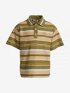 Etro Pegaso-motif Striped Polo Shirt In Green