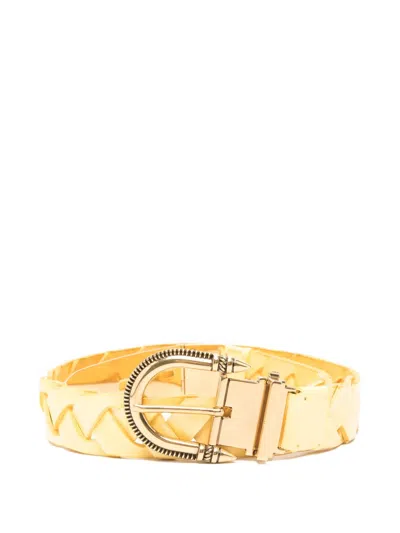 Etro Braided Belt In Gold