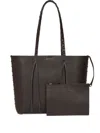 Etro Shopping Essential Leather Tote In Brown