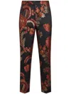 Etro Jacquard Cigarette Trousers In Black  