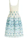 Etro Women Cotton Blend Short Dress In Blue