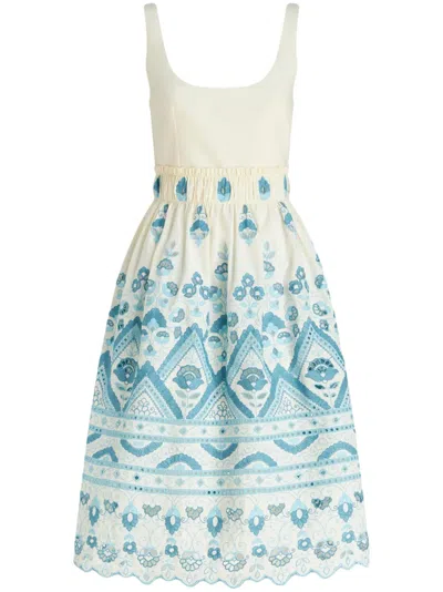 ETRO BRODERIE ANGLAISE FLARED DRESS