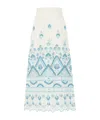 Etro Floral Embroidered Midi Skirt In White