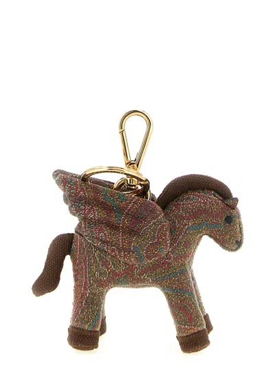 Etro Brown Arnica Paisley Key Holder