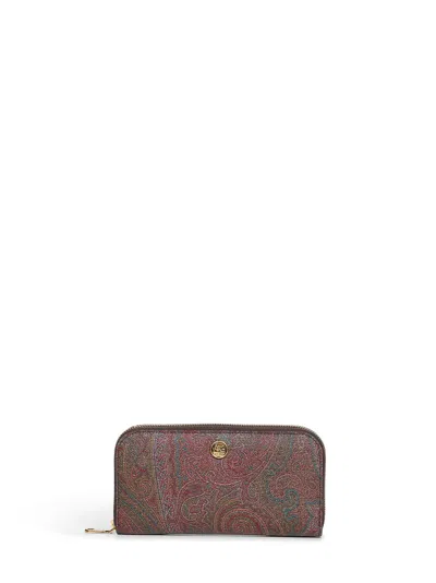 Etro Women Brown Arnica Zip-around Wallet