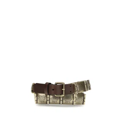 Etro Brown Calf Leather Bos Taurus Regular Belt